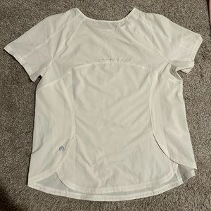 White lululemon running shirt size 2 never worn